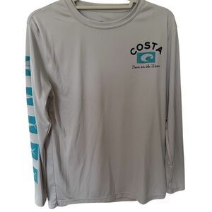 Costa Performance Gray Shirt with Teal Logo